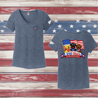 250 Years of DOGS! Ladies' Triblend V-Neck Tee