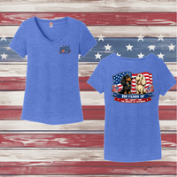 250 Years of DOGS! Ladies' Triblend V-Neck Tee