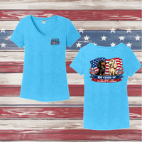 250 Years of DOGS! Ladies' Triblend V-Neck Tee