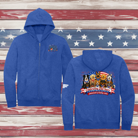 250 Years of DOGS! Adult Full Zip Hooded Sweatshirt
