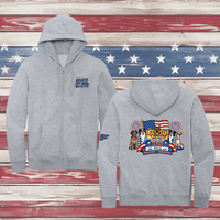 250 Years of DOGS! Adult Full Zip Hooded Sweatshirt