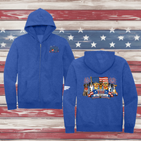 250 Years of DOGS! Adult Full Zip Hooded Sweatshirt
