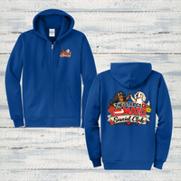 The Striped Tomato Adult Full Zip Hooded Sweatshirt