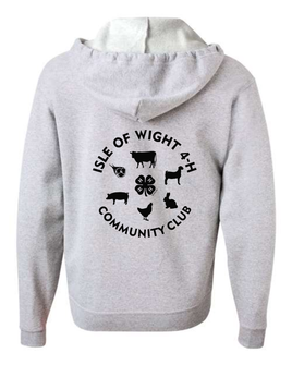 Isle of Wight Community 4-H Club Full Zip Hooded Sweatshirt